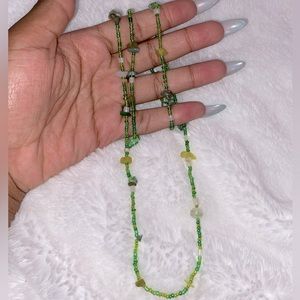Green Handmade Crystal Waist Bead